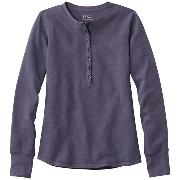 Bean Tops Ll Bean Womens Waffle Knit Henley Poshmark